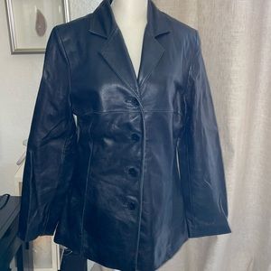 Wilson’s Pelle Studio women’s black leather jacket